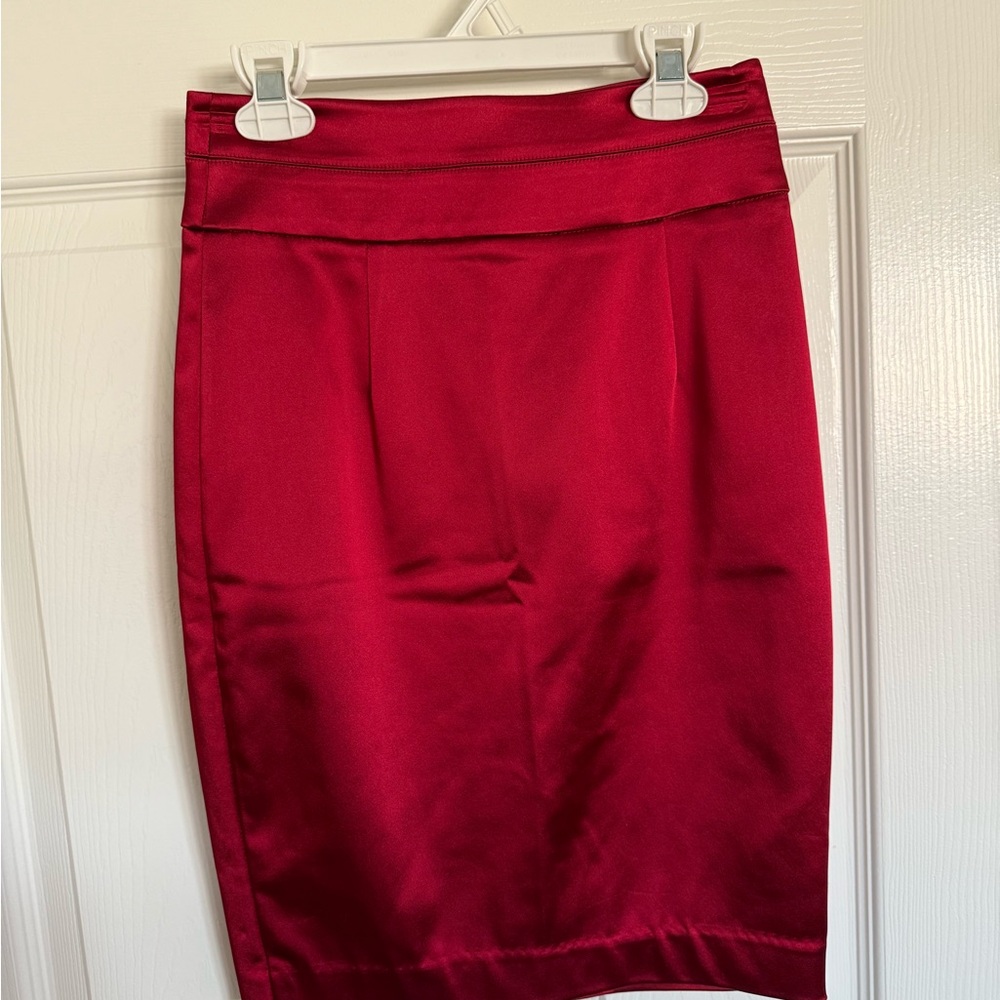 Bebe Red Pencil Skirt